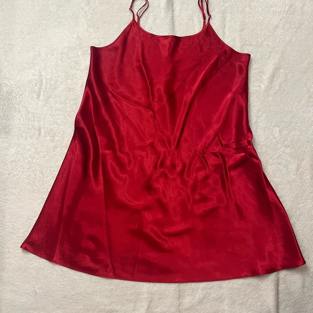 Delicate Treasures Red Slip Dress